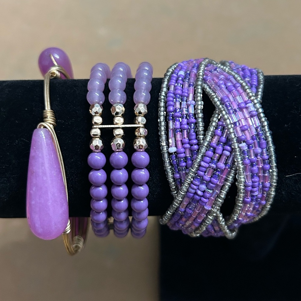 Purple Beaded Bracelets
